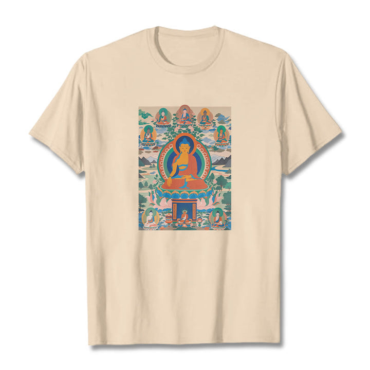 Camiseta con el Sutra del Buda de la Medicina transformado en arte con las Buddha Stones - Sopa de mariscos - 2XL - image 10