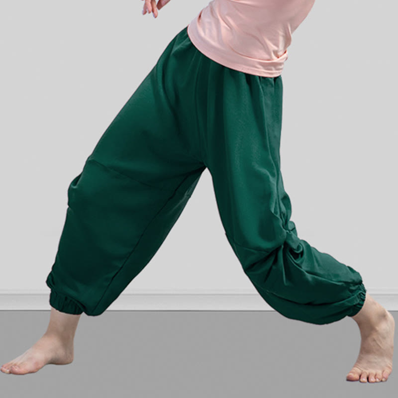 Pantalones de yoga y danza modal de color liso con Buddha Stones y transpirables - image 17