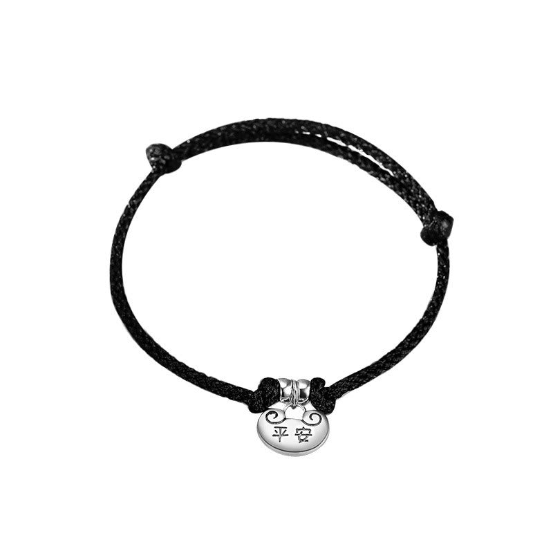 Pulsera de cuerda trenzada con candado de seguridad y fuerza de Buddha Stones