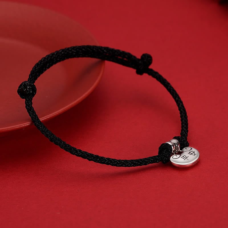 Pulsera de cuerda trenzada con candado de seguridad y fuerza de Buddha Stones
