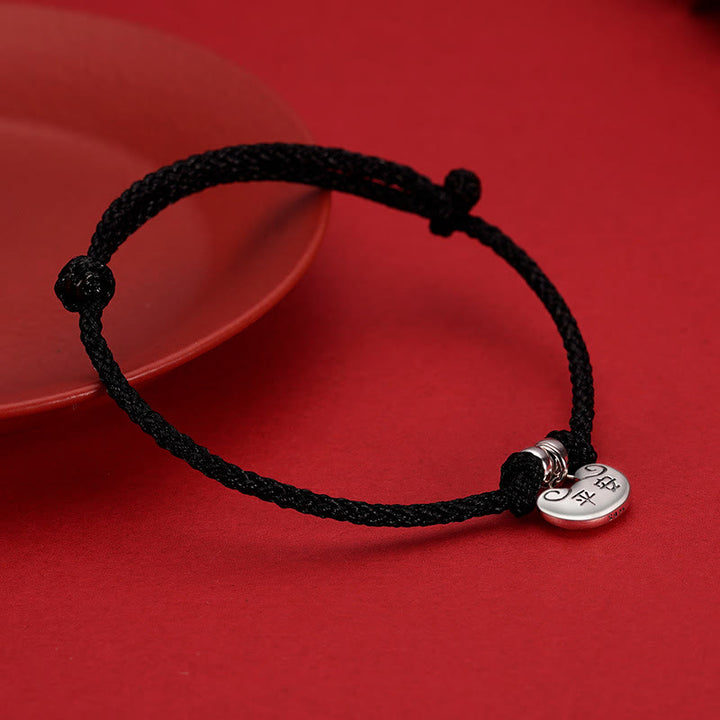Pulsera de cuerda trenzada con candado de seguridad y fuerza de Buddha Stones
