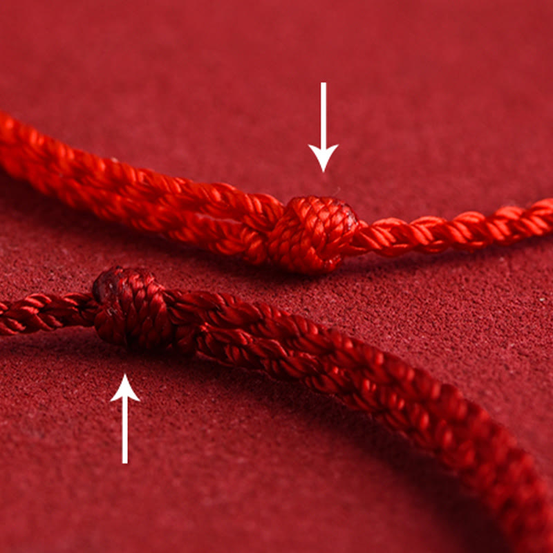 Pulsera de cuerda hecha a mano con protección de caracteres Fu y dije de cerradura china de oro 999 con Buddha Stones - image 15