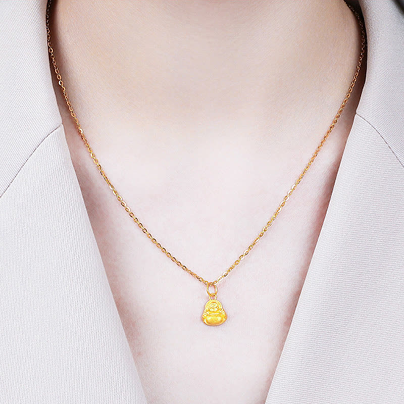 Collar con colgante de Buddha Stones de Buda y suerte