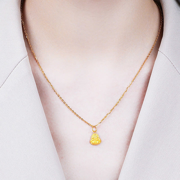 Collar con colgante de Buddha Stones de Buda y suerte