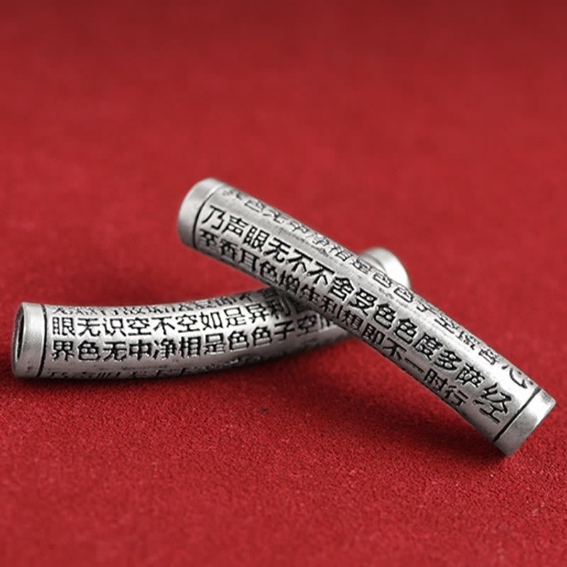 Pulsera tobillera con cuerda de la suerte tallada con Sutra del corazón Om Mani Padme Hum en plata de ley 999 hecha a mano con Buddha Stones - image 13