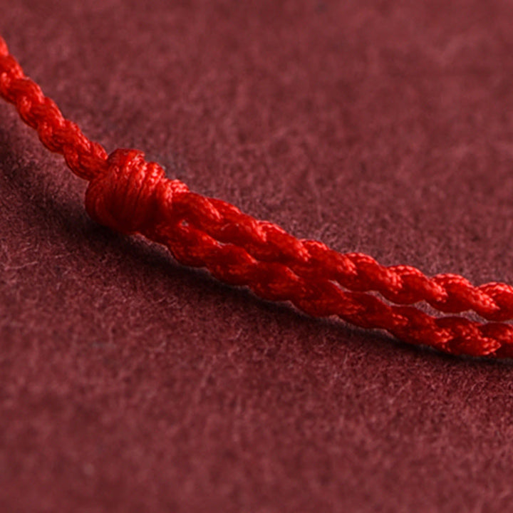 Pulsera de tobillo con cuerda trenzada de alta resistencia hecha a mano con diseño de mini cuentas de oro 999 y Buddha Stones - image 8