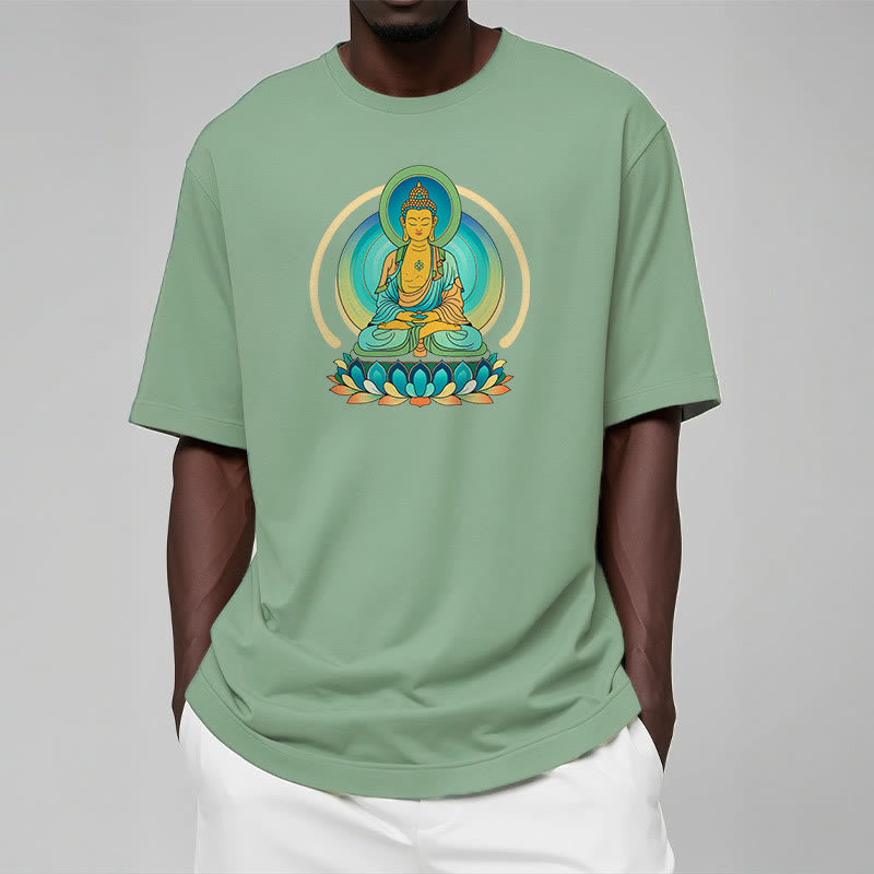 Camiseta de Buda con piedras de loto - image 14
