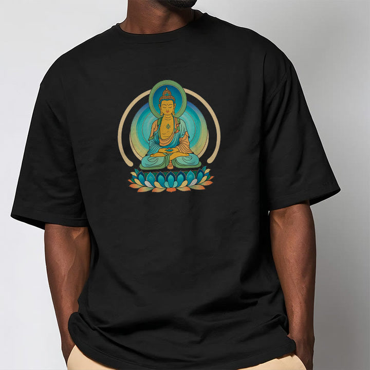 Camiseta de Buda con piedras de loto - image 6