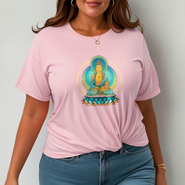 Camiseta de Buda con piedras de loto - image 12