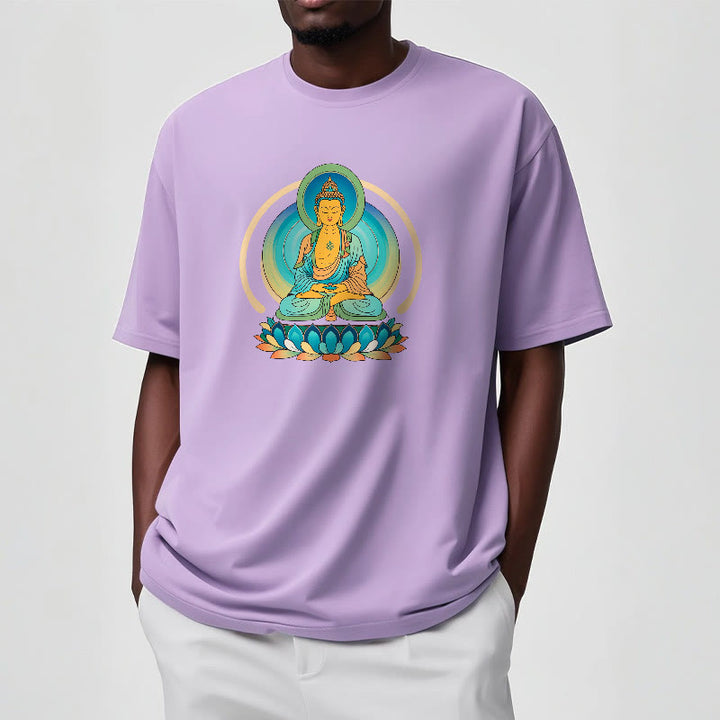 Camiseta de Buda con piedras de loto - image 16