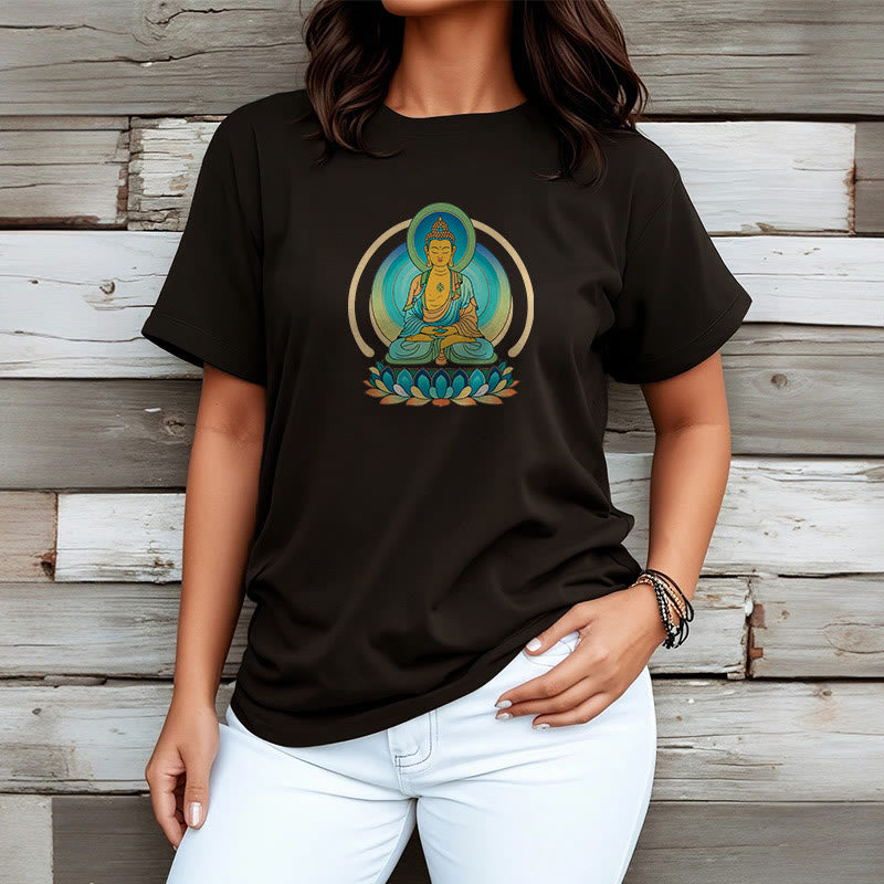 Camiseta de Buda con piedras de loto - image 8