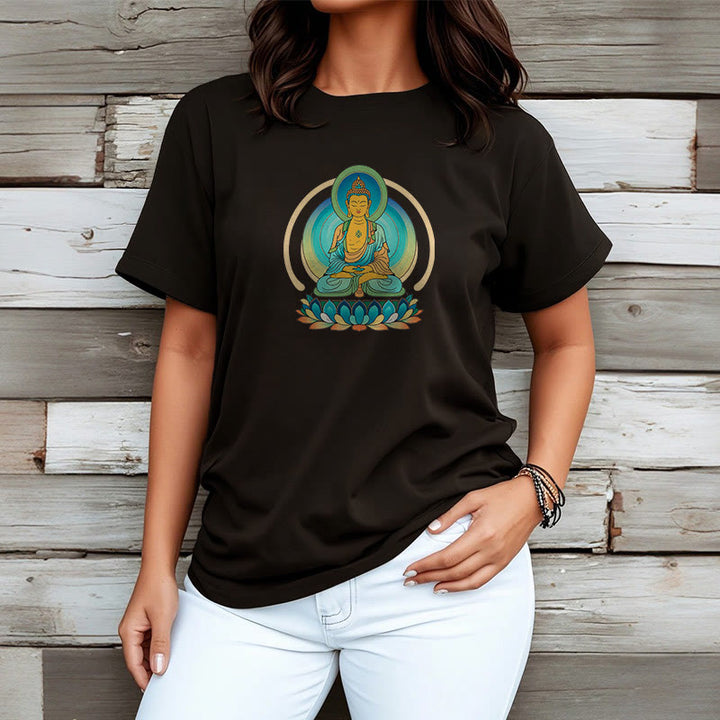Camiseta de Buda con piedras de loto - image 8