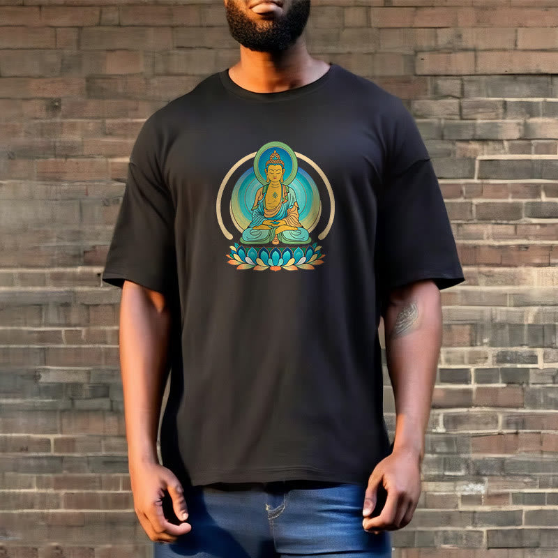 Camiseta de Buda con piedras de loto - image 7