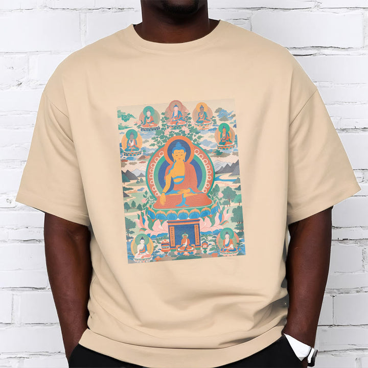 Camiseta con el Sutra del Buda de la Medicina transformado en arte con las Buddha Stones - image 12