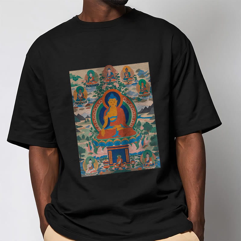 Camiseta con el Sutra del Buda de la Medicina transformado en arte con las Buddha Stones - image 6