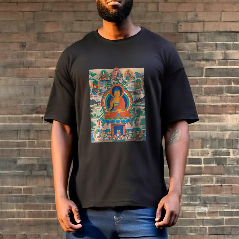Camiseta con el Sutra del Buda de la Medicina transformado en arte con las Buddha Stones - image 8