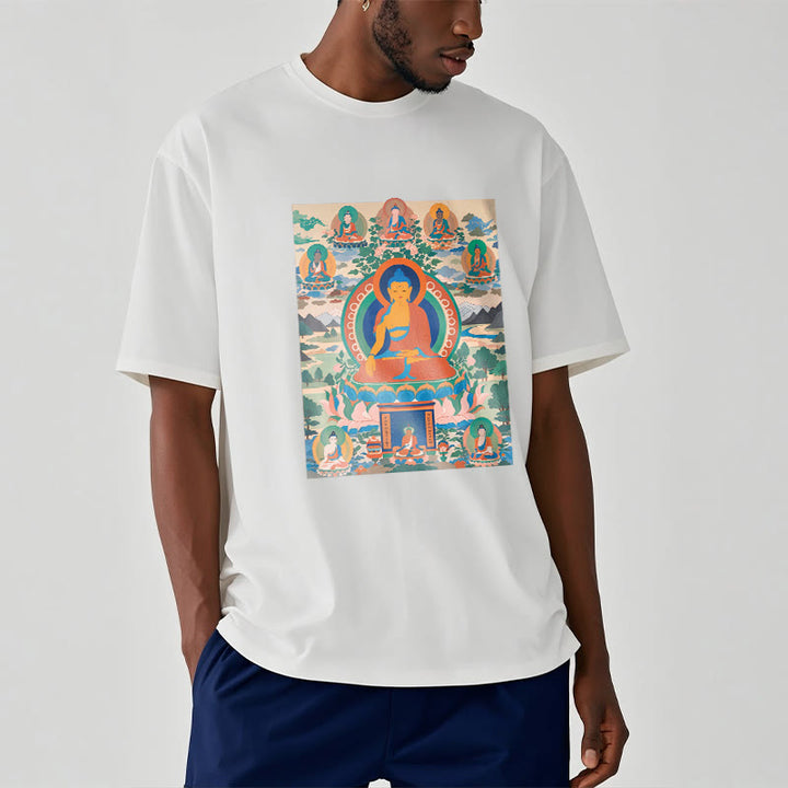 Camiseta con el Sutra del Buda de la Medicina transformado en arte con las Buddha Stones - image 2