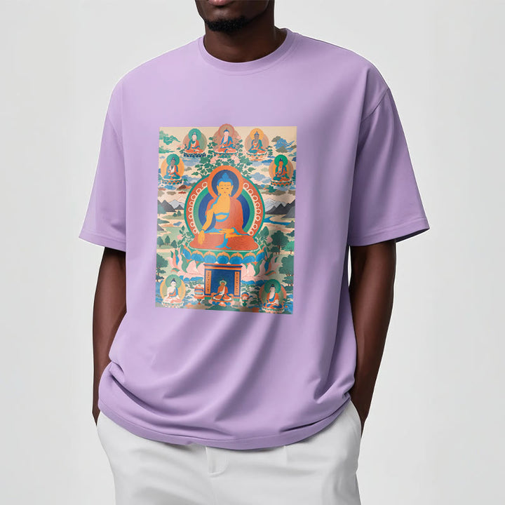 Camiseta con el Sutra del Buda de la Medicina transformado en arte con las Buddha Stones - image 18