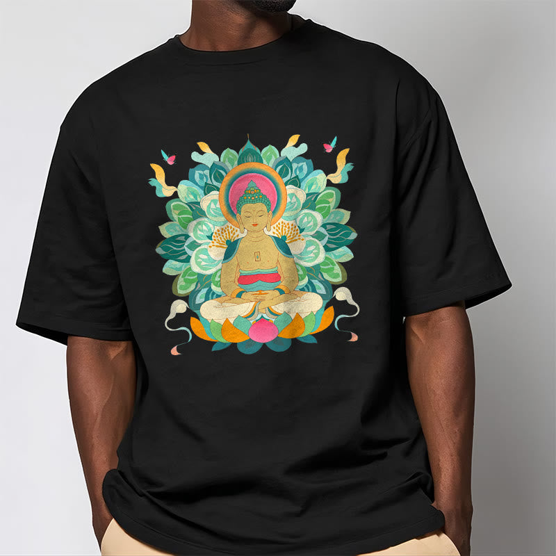 Camiseta de Loto Mariposa de Piedras de Buda Inspirada en Buda - image 4