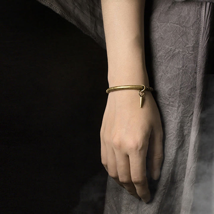 Pulsera sencilla de equilibrio de riqueza con Buddha Stones, cobre y latón - image 9