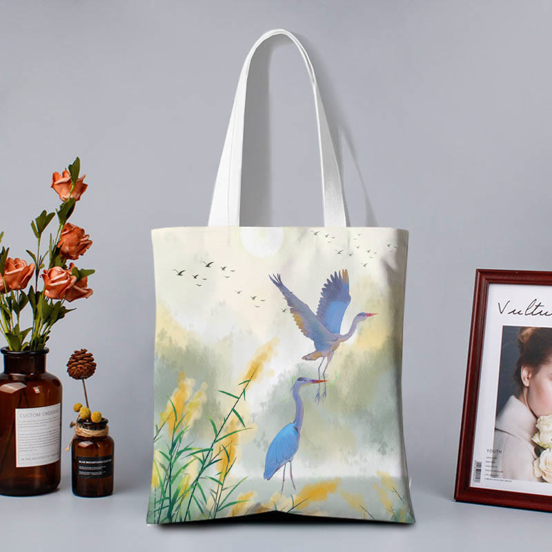 Bolso de hombro de lona con Buddha Stones de colores