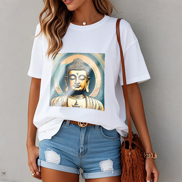 	Camisa de Buda Piedras Aura Buda Dorado - image 6