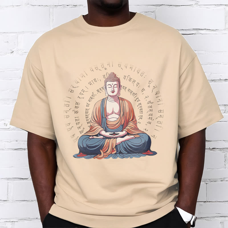 Camiseta Buddha Stones Sūtra del Corazón Sánscrito La Forma No Es Otra Que Vacuidad - image 9