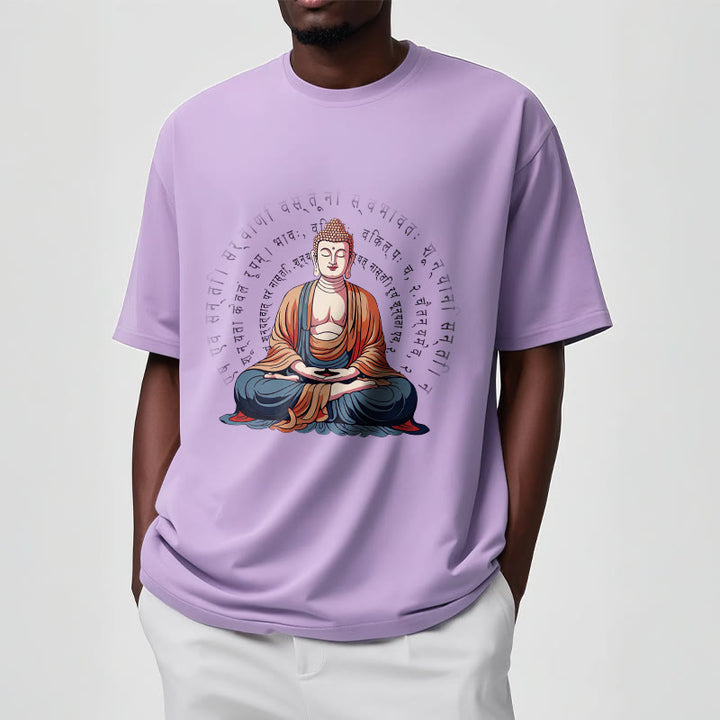 Camiseta Buddha Stones Sūtra del Corazón Sánscrito La Forma No Es Otra Que Vacuidad - image 18