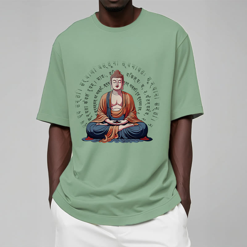 Camiseta Buddha Stones Sūtra del Corazón Sánscrito La Forma No Es Otra Que Vacuidad - image 15