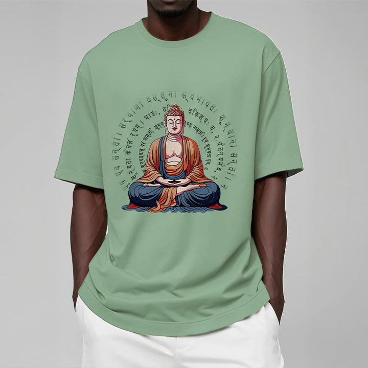 Camiseta Buddha Stones Sūtra del Corazón Sánscrito La Forma No Es Otra Que Vacuidad - image 15