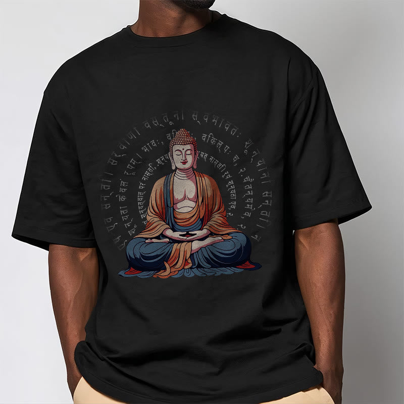 Camiseta Buddha Stones Sūtra del Corazón Sánscrito La Forma No Es Otra Que Vacuidad - image 5