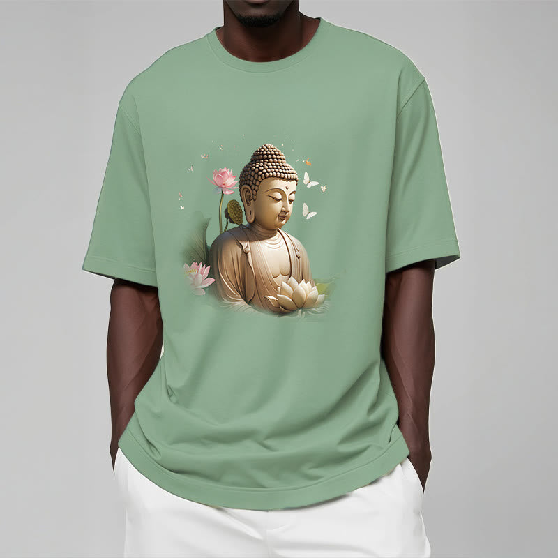 Camiseta de Buda de Meditación con Loto y Mariposa de Buddha Stones - image 14