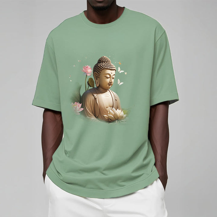 Camiseta de Buda de Meditación con Loto y Mariposa de Buddha Stones - image 14