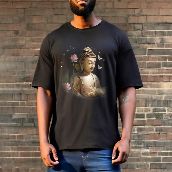 Camiseta de Buda de Meditación con Loto y Mariposa de Buddha Stones - image 5