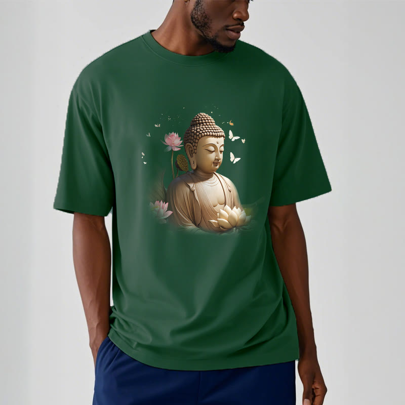 Camiseta de Buda de Meditación con Loto y Mariposa de Buddha Stones - image 10