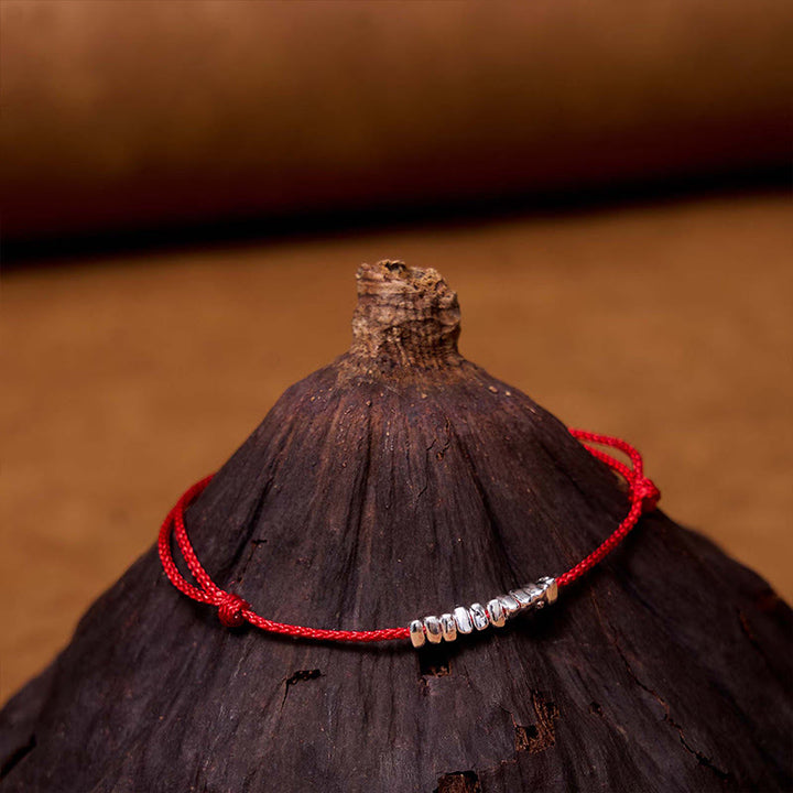 Pulsera trenzada ultrafina con protección de piezas pequeñas de plata de ley 925 hecha a mano con Buddha Stones