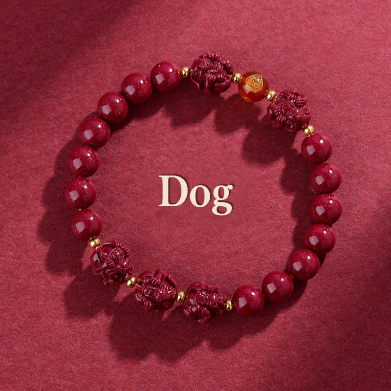 Pulsera de bendición con Buddha Stones y cinabrio del zodiaco chino para alejar a los malos espíritus