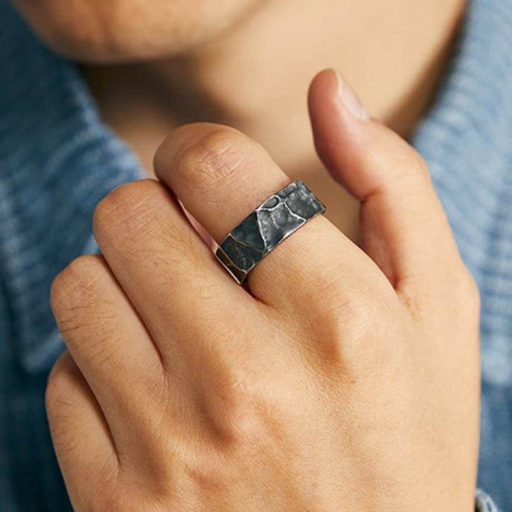 Anillo de protección ajustable de plata de ley 999 con Buddha Stones - image 7