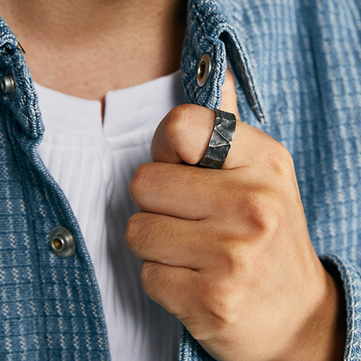Anillo de protección ajustable de plata de ley 999 con Buddha Stones - image 9