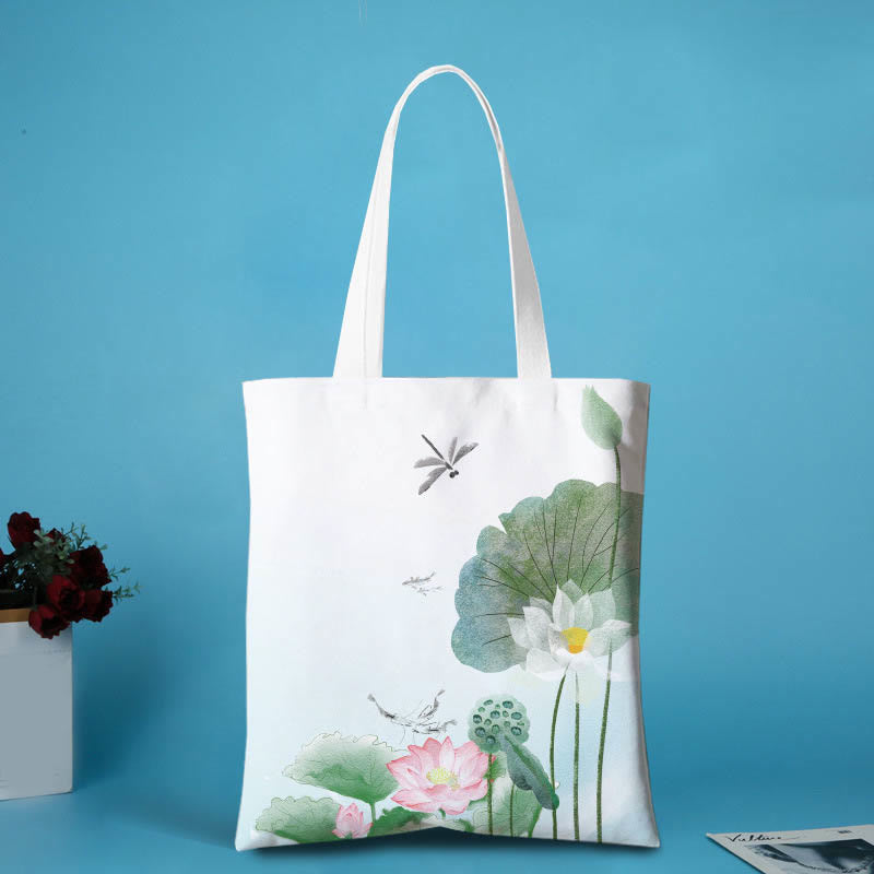 Bolso de hombro de lona con diseño de Buddha Stones