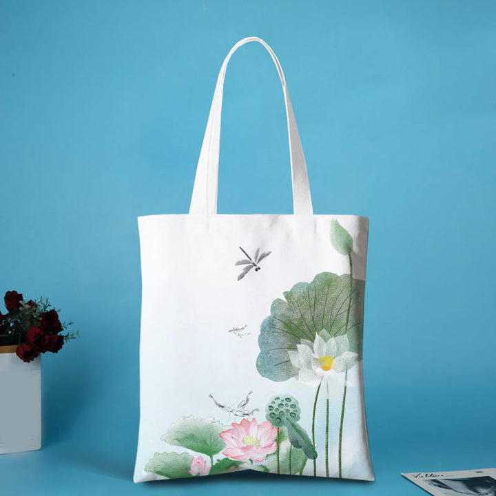 Bolso de hombro de lona con diseño de Buddha Stones