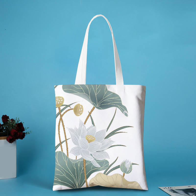 Bolso de hombro de lona con diseño de Buddha Stones