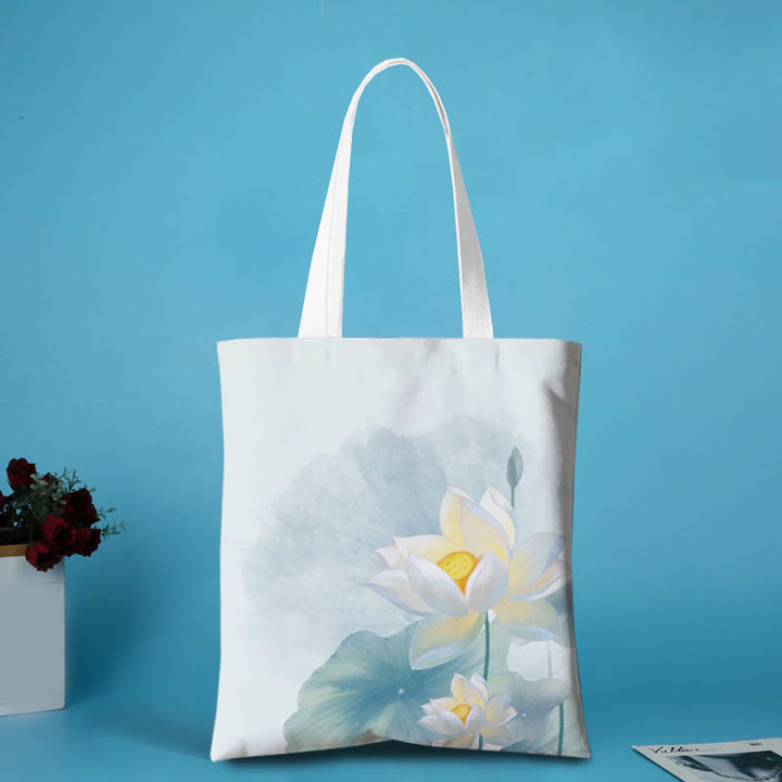 Bolso de hombro de lona con diseño de Buddha Stones