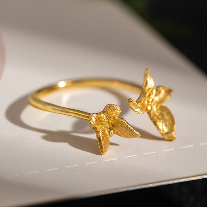 Anillo de mariposa con Buddha Stones en plata de ley 925 - image 6