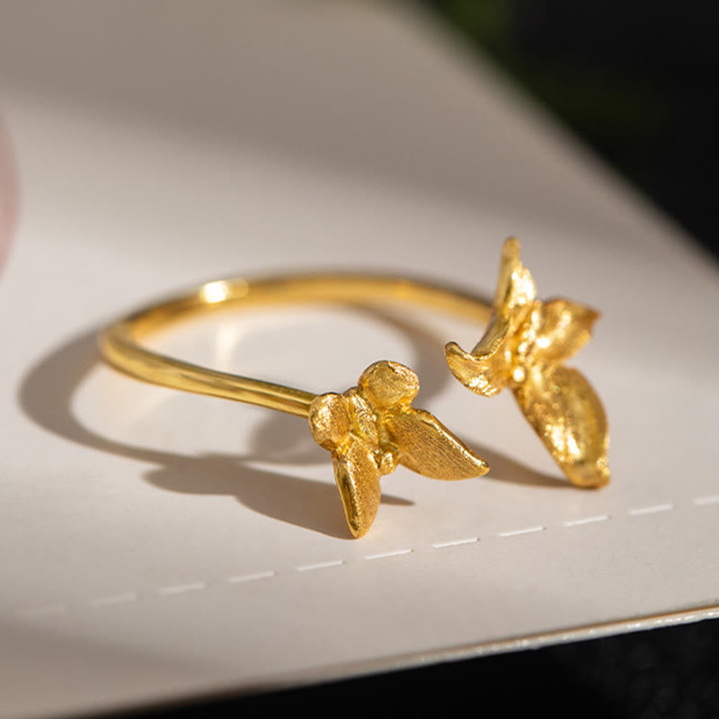 Anillo de mariposa con Buddha Stones en plata de ley 925 - image 6