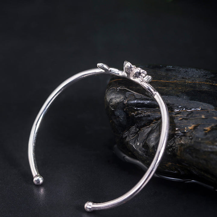 Pulsera de plata de ley 925 con Buddha Stones y flor de cerezo - image 9