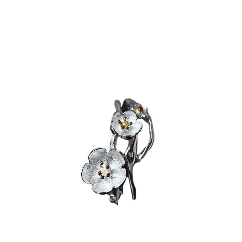 Anillo de equilibrio con seno ciruela y Buddha Stones en plata de ley 925 - image 4