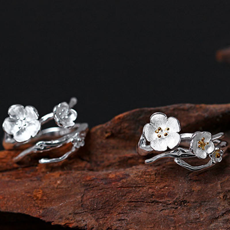 Anillo de equilibrio con seno ciruela y Buddha Stones en plata de ley 925 - image 13