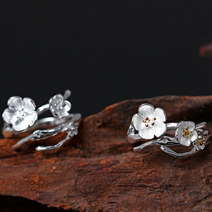 Anillo de equilibrio con seno ciruela y Buddha Stones en plata de ley 925 - image 13