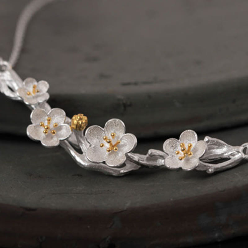 Collar con colgante de Buddha Stones en plata de ley 925 con protección de seno de ciruela - image 9
